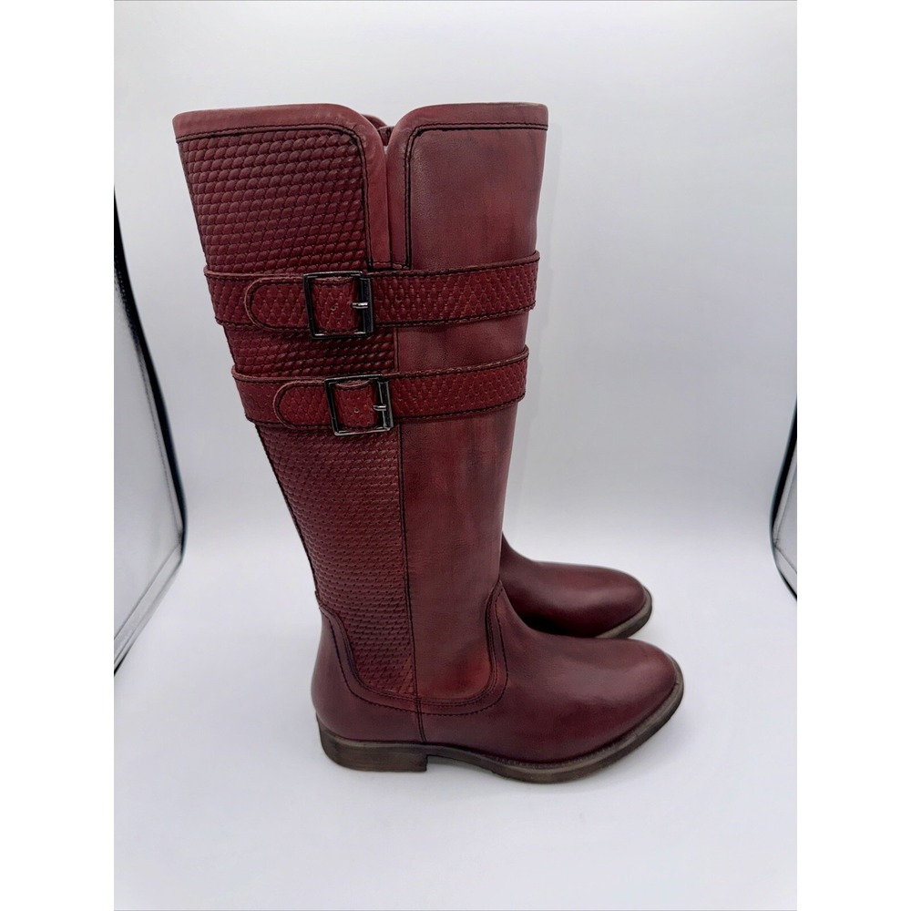 ROAN by Bed Stu Date Riding Boot Women's Size 7.5 Distressed Red Leather - Picture 9 of 14
